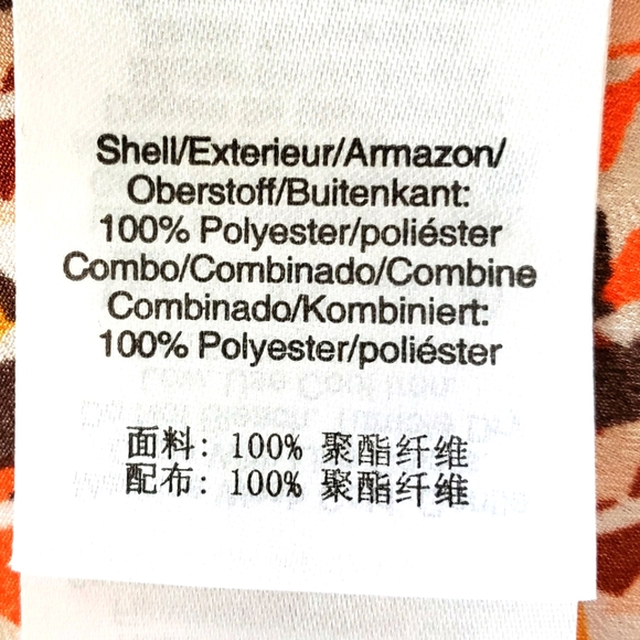 DKNY Short Sleeve Patterned Top with Chiffon Trim - Picture 11 of 13